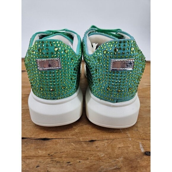 New J75 by Jump Slick Sneakers Mens US 8 Green Rhinestones - Picture 3 of 10